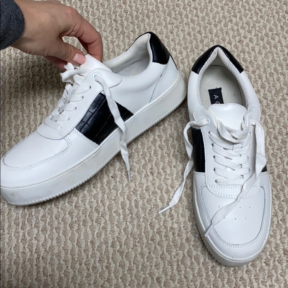 Aqua sneakers worn once - from Bloomingdale’s